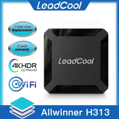 Caixa de TV mais recente Leadcool H313 1GB 8GB 2GB 16GB 2.4G Android 10.0 4K Smart Set-Top Box