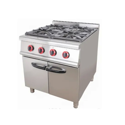 Equipo de cocina de acero inoxidable Um-UR-4b 4 (2/6) quemadores de gas olla de arcilla estufa y gabinete de gas comerci