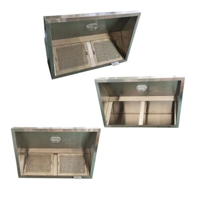 Moderno de gran tamaño campana de acero inoxidable comercial campana de escape de acero inoxidable industrial cocina dos