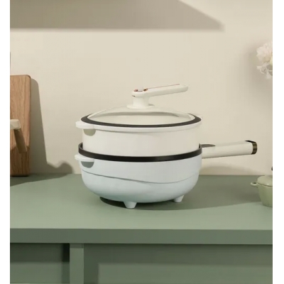Plancha eléctrica 30cm multifunción cocina caliente pan eléctrico vapor olla con vapor