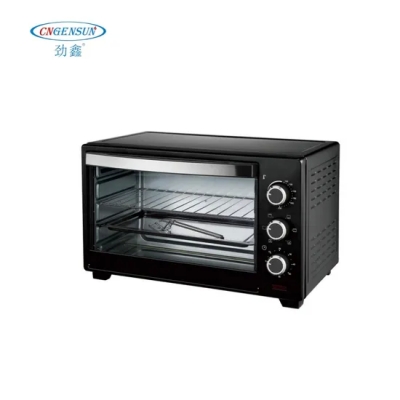 Forno elétrico preto clássico compacto 25L para a preparação eficiente das refeições