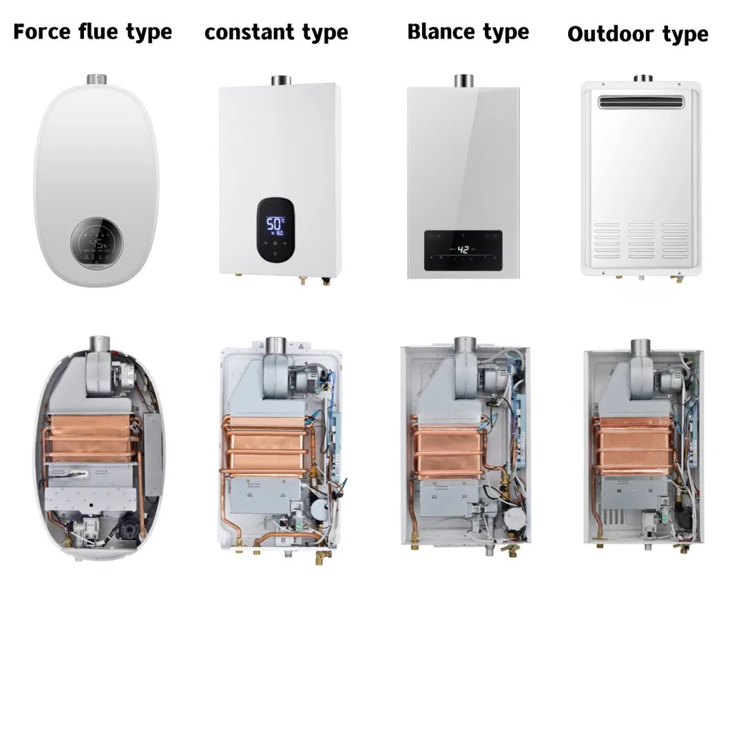 Natural Flue Type 5.5L, 8L, 10L, 12L LPG or Ng Instant Gas Water Heater