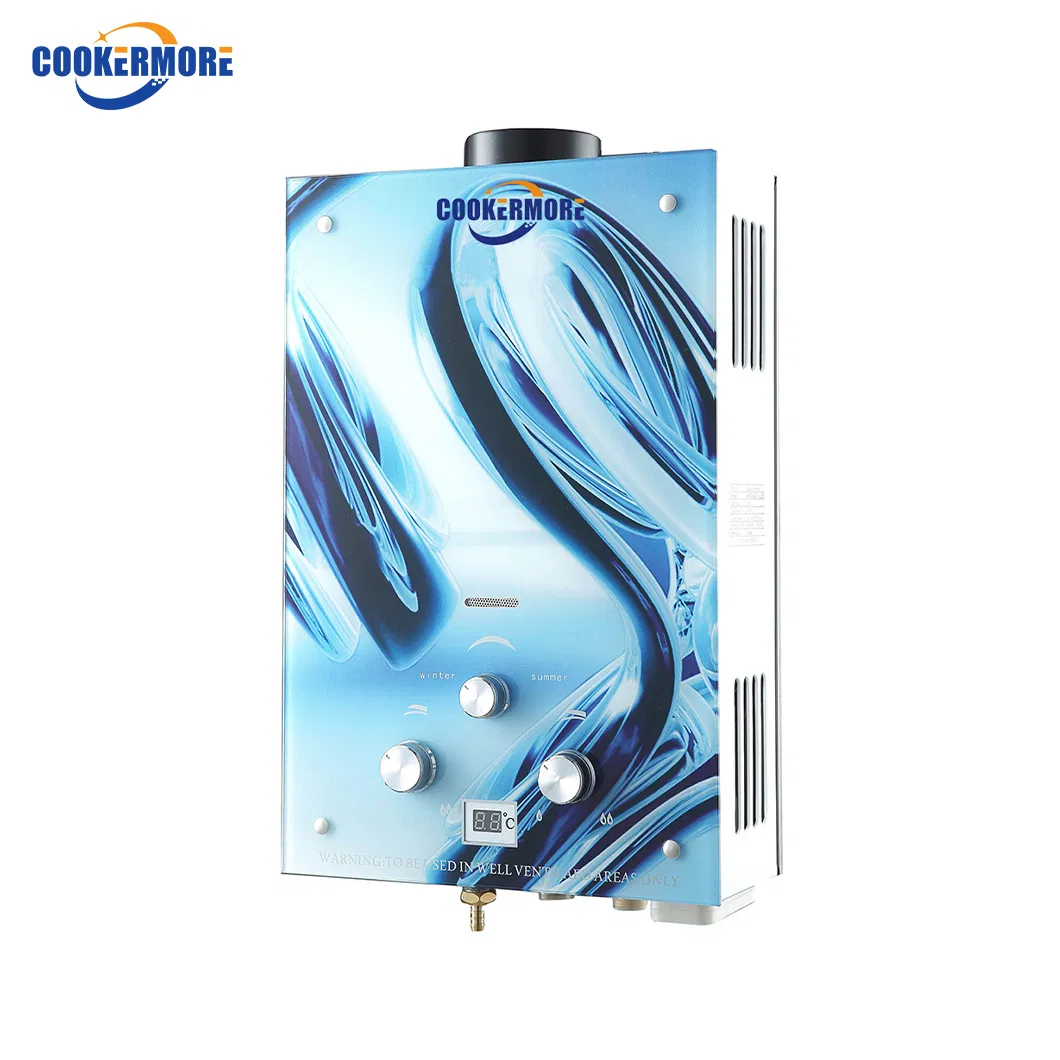Cookermore White 6L Wall Hung Gas Geyser with Copper Valve
