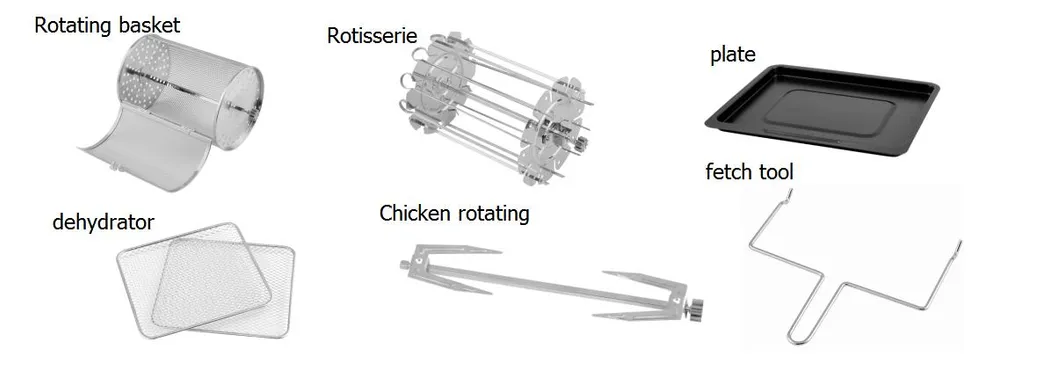 Jewin 5-in-1 Air Fryer 12L 1500W Air Fryer Toaster Oven Fry Oil-Free