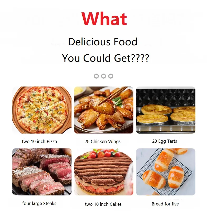 Large Stainless Steel 1700W Electric Air Fryer Oven Multi-Function Convection Airfryer