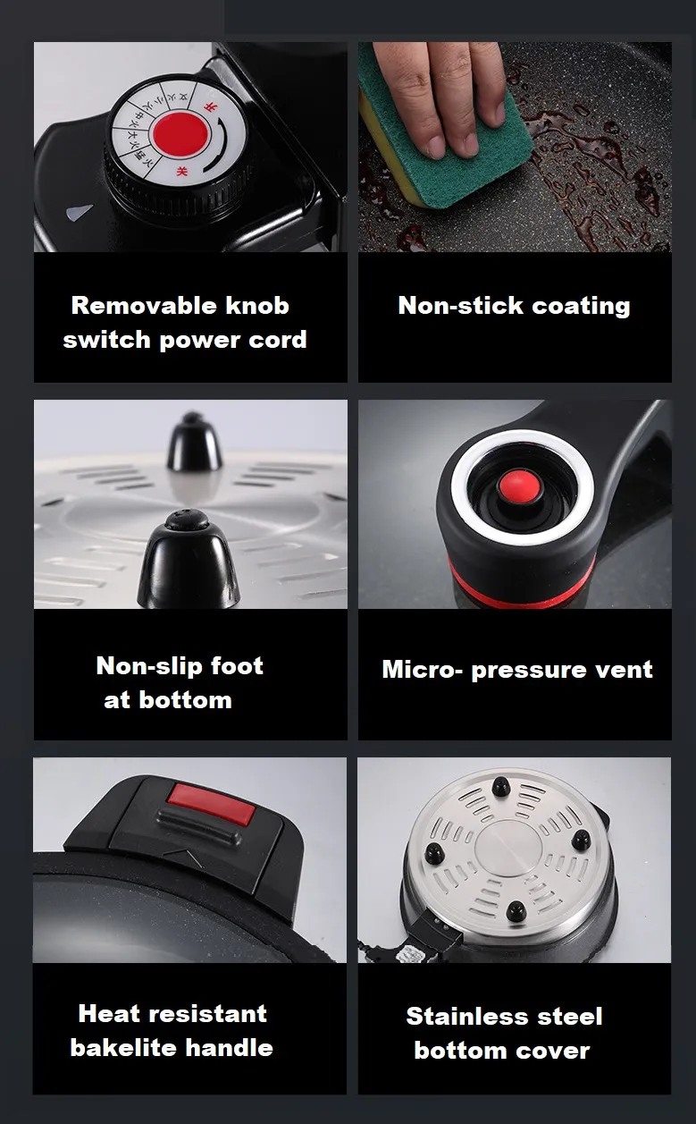 Smart Cooking Experience: Electric Wok with Low-Pressure Function