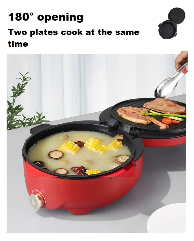 BBQ 2 in 1 Electric Grill with Hot Pot 30cm