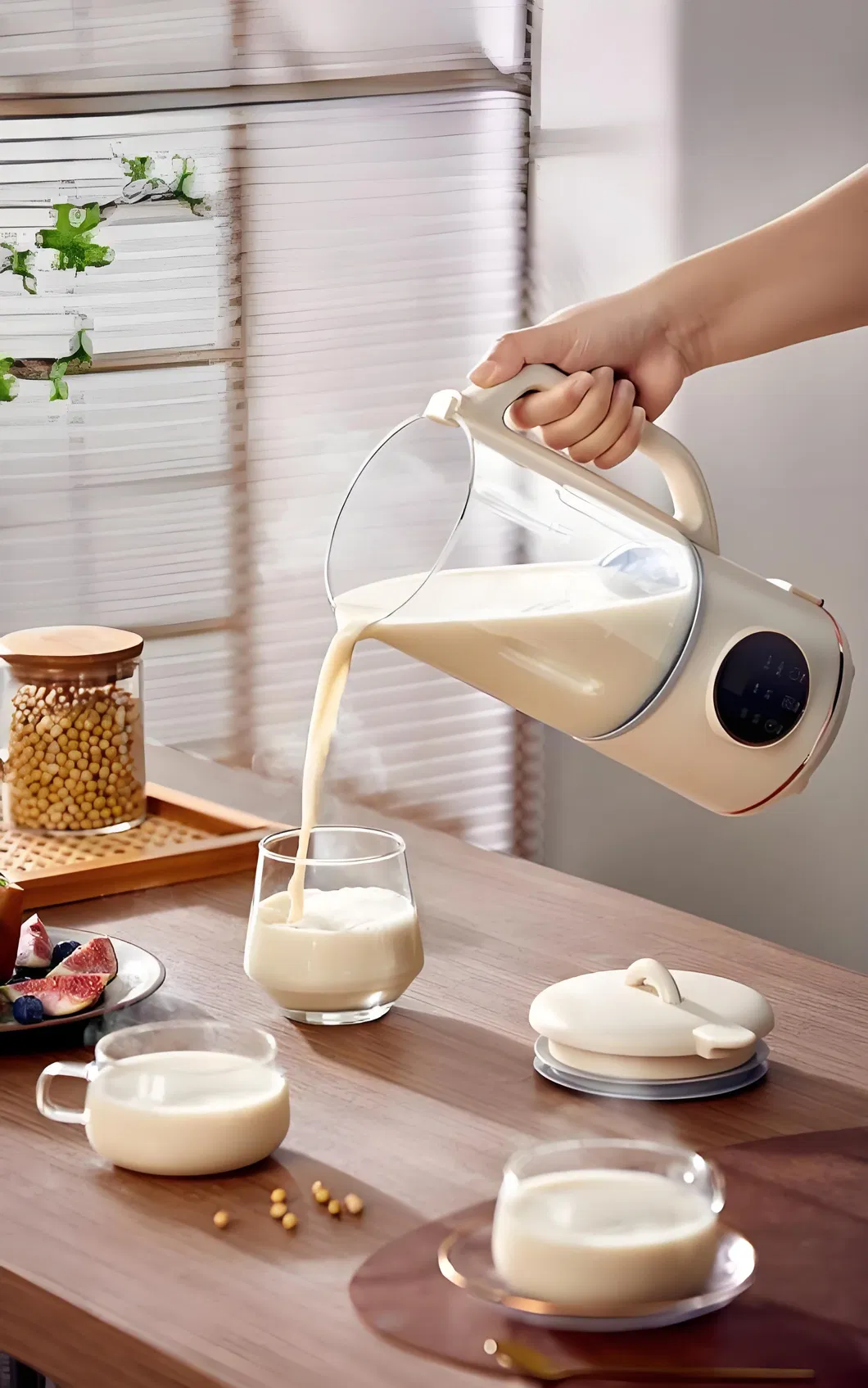 Best Selling 1.2L Creamy White Portable Multi-Function Soy Milk Blender