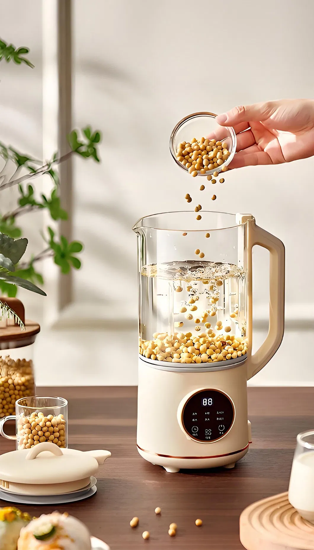 Best Selling 1.2L Creamy White Portable Multi-Function Soy Milk Blender