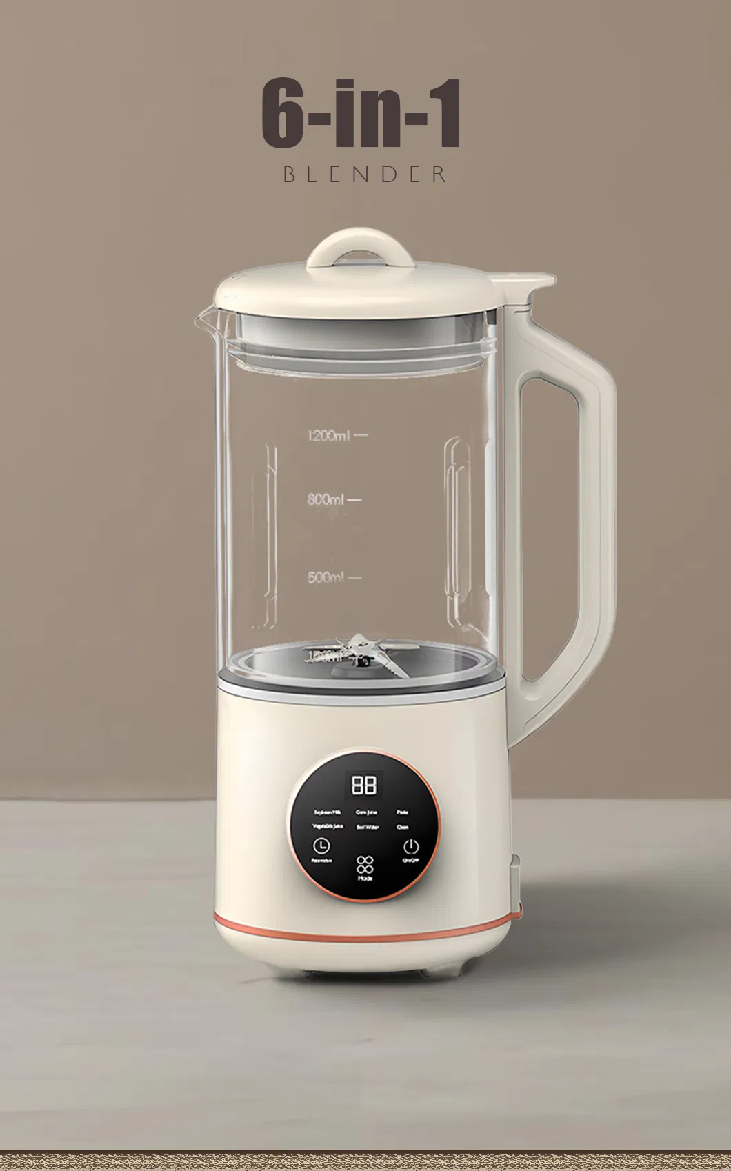 Best Selling 1.2L Creamy White Portable Multi-Function Soy Milk Blender