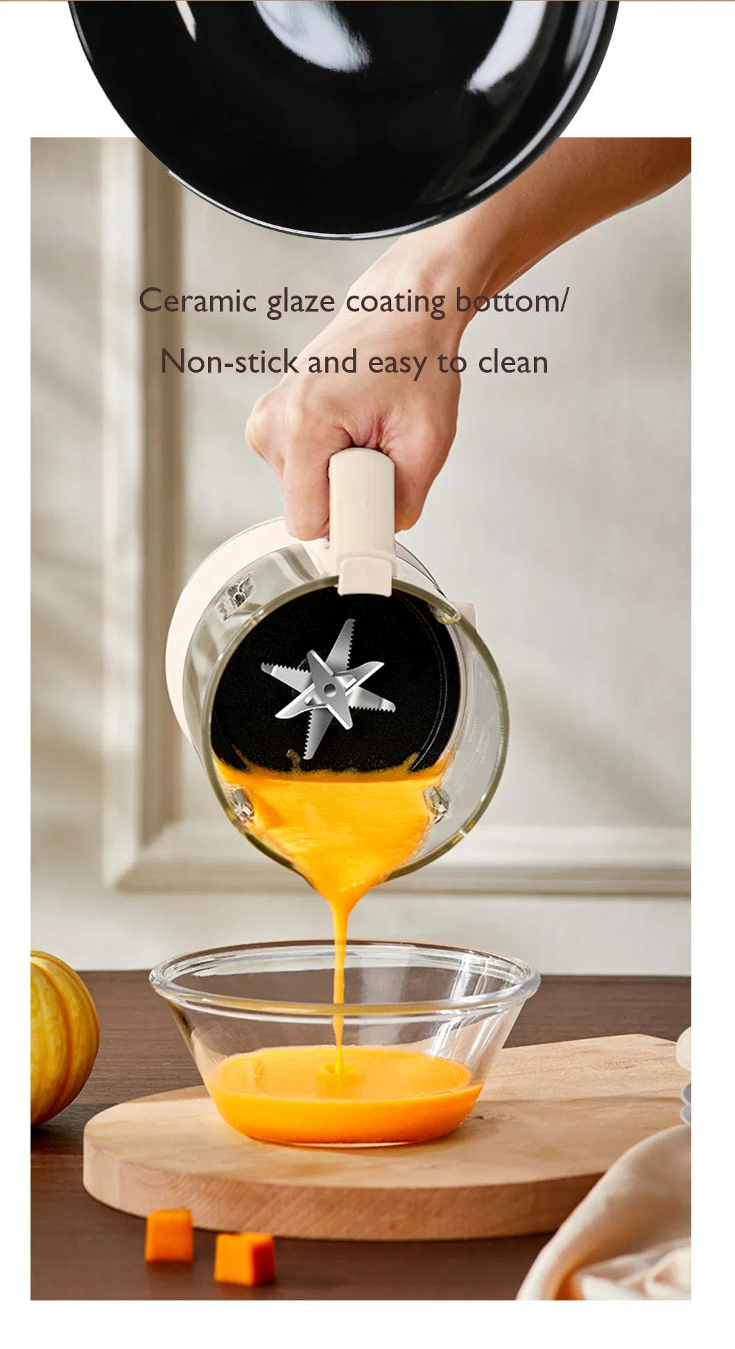 Best Selling 1.2L Creamy White Portable Multi-Function Soy Milk Blender