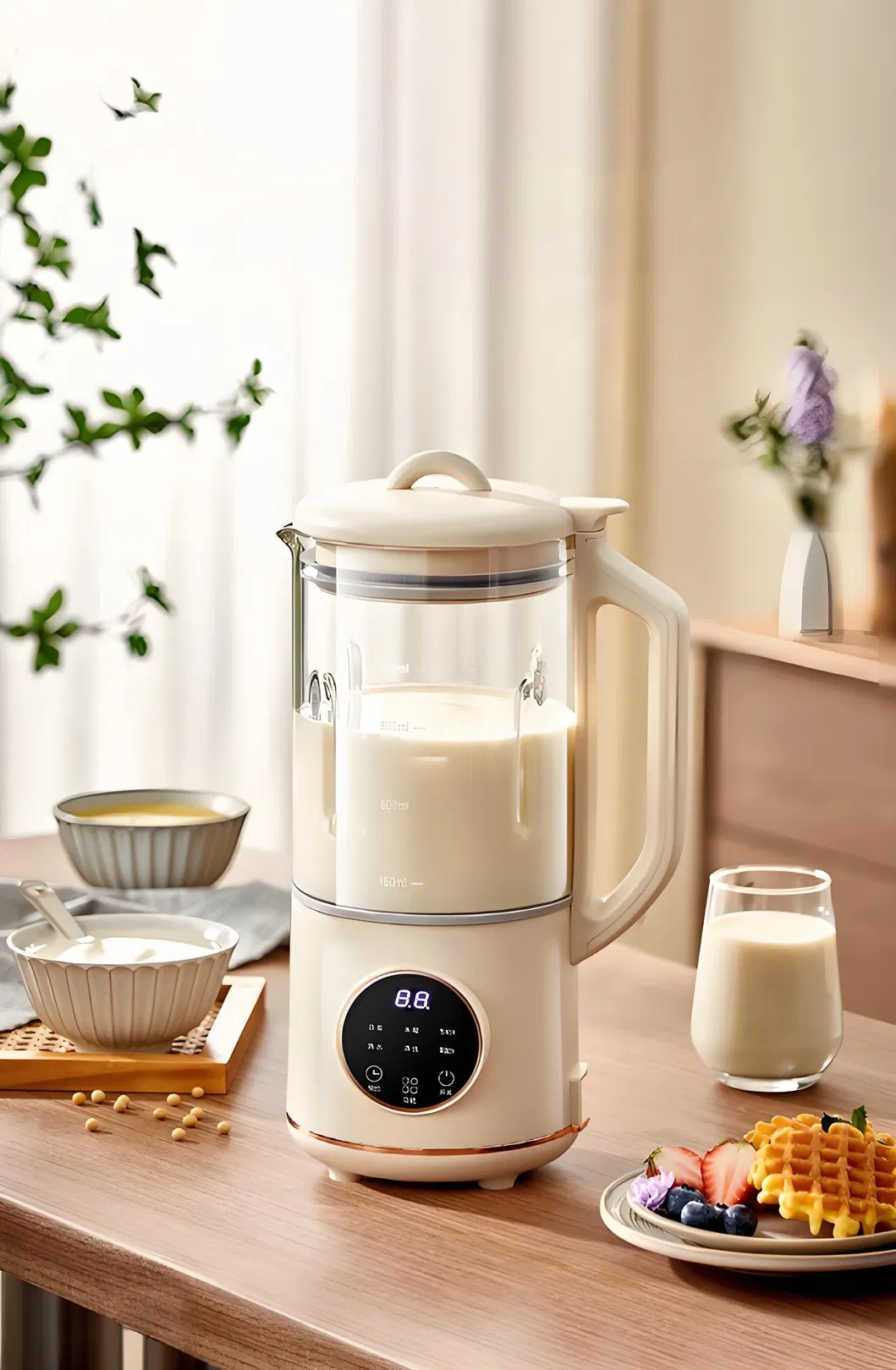 Best Selling 1.2L Creamy White Portable Multi-Function Soy Milk Blender
