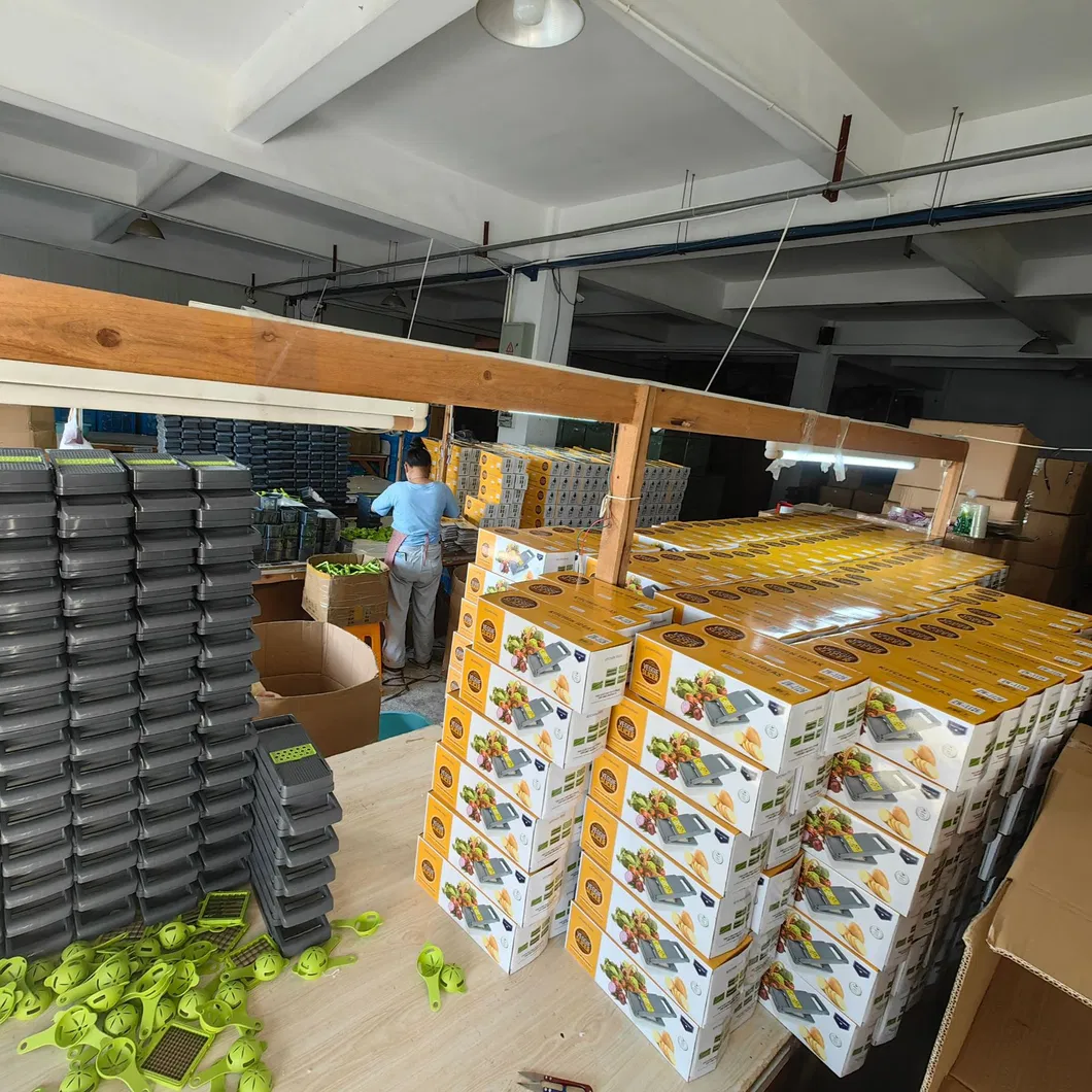 DS-5202B Factory Wholesale Vegetable Chopper 3-Blade-Square 14 PCS Set Vegetable Cutter