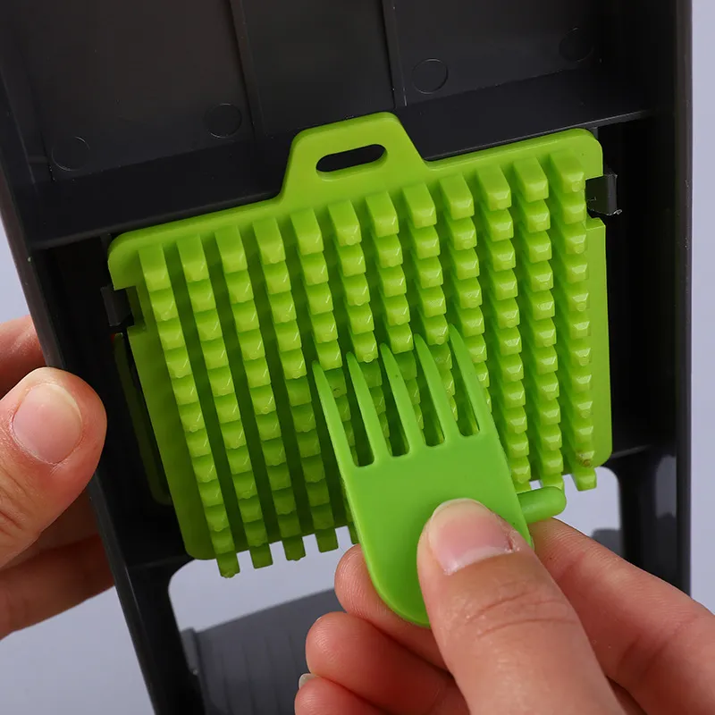 DS-5202B Factory Wholesale Vegetable Chopper 3-Blade-Square 14 PCS Set Vegetable Cutter