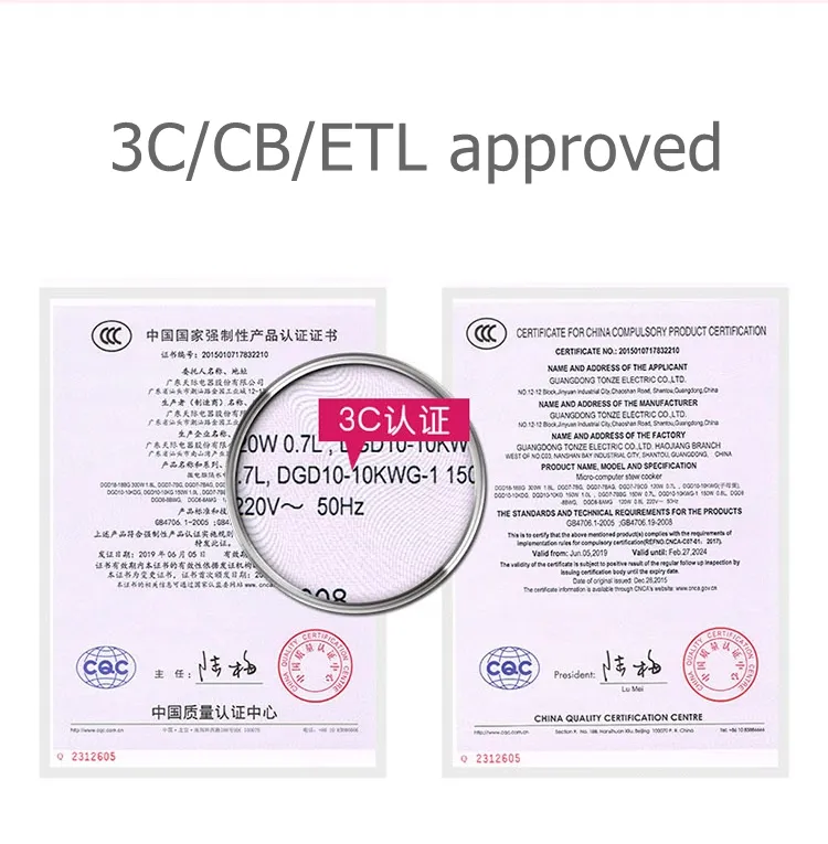 Tonze Electric Small Cooker Yogurt Milk Baby Food Ceramic Slow Cooker