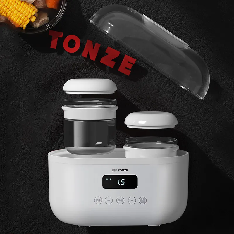 Electric Touch Screen Control Portable Crock Pot Glass Healthy Slow Cooker