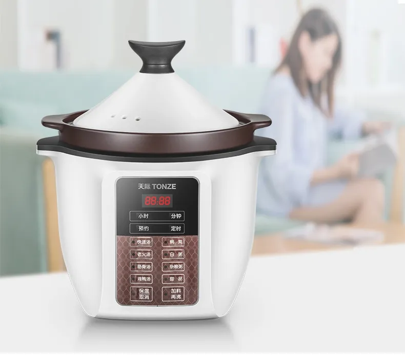 Ceramic Casserole Cooking Pot or Casserole Soup and Porridge Slow Cooker