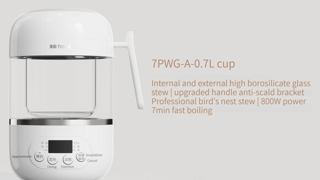 Health Tea Flower Tea Stew Cooker Two-Layer Glass Stew Pot