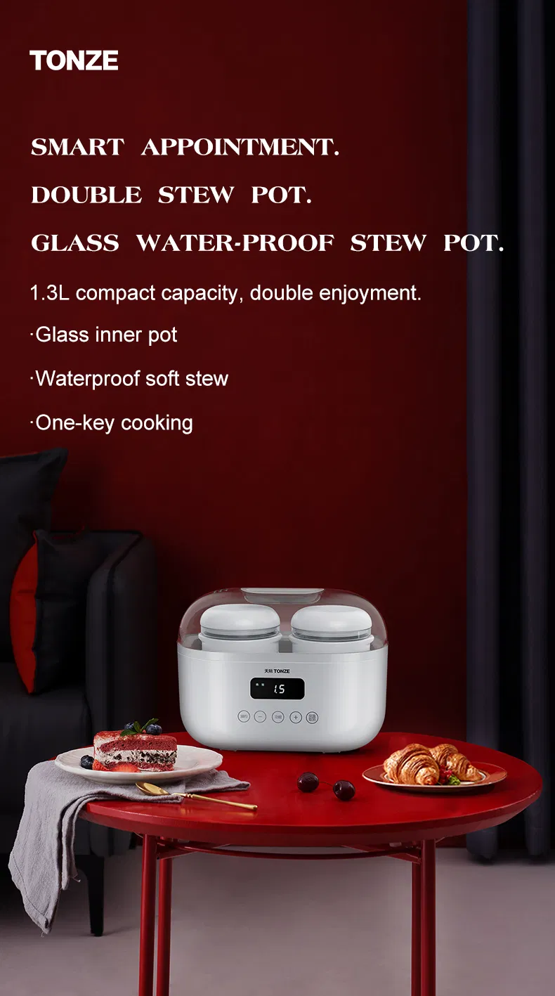 Factory Glass Manual Slow Cooker Multi Cooker Birds Nest Stew Pot