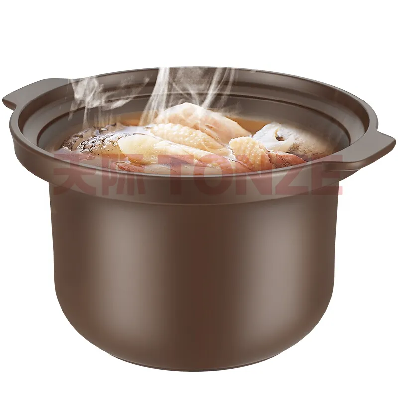 Tonze Household Automatic Purple Clay Ceramic Pot Slow Cooker