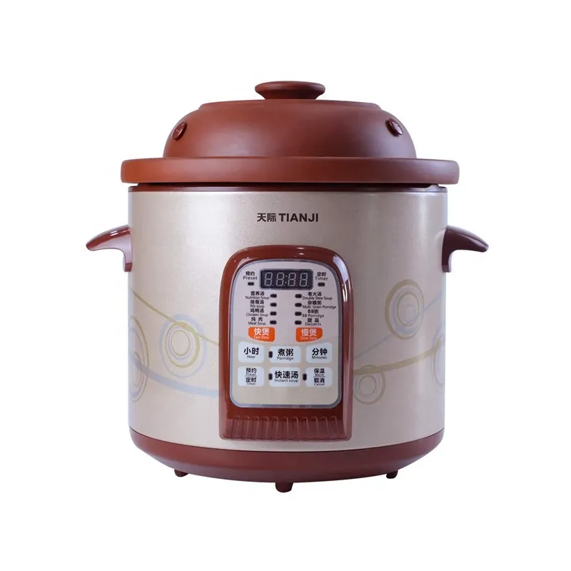 Tonze Multi-Function Purple Clay Electric Ceramic Slow Cooker