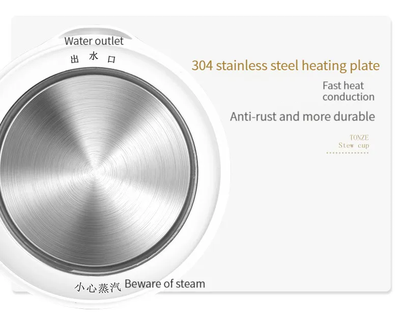 0.7L Electric Glass Mini Slow Cooker for Bird's Nest Healthy Stew Slow Cooker