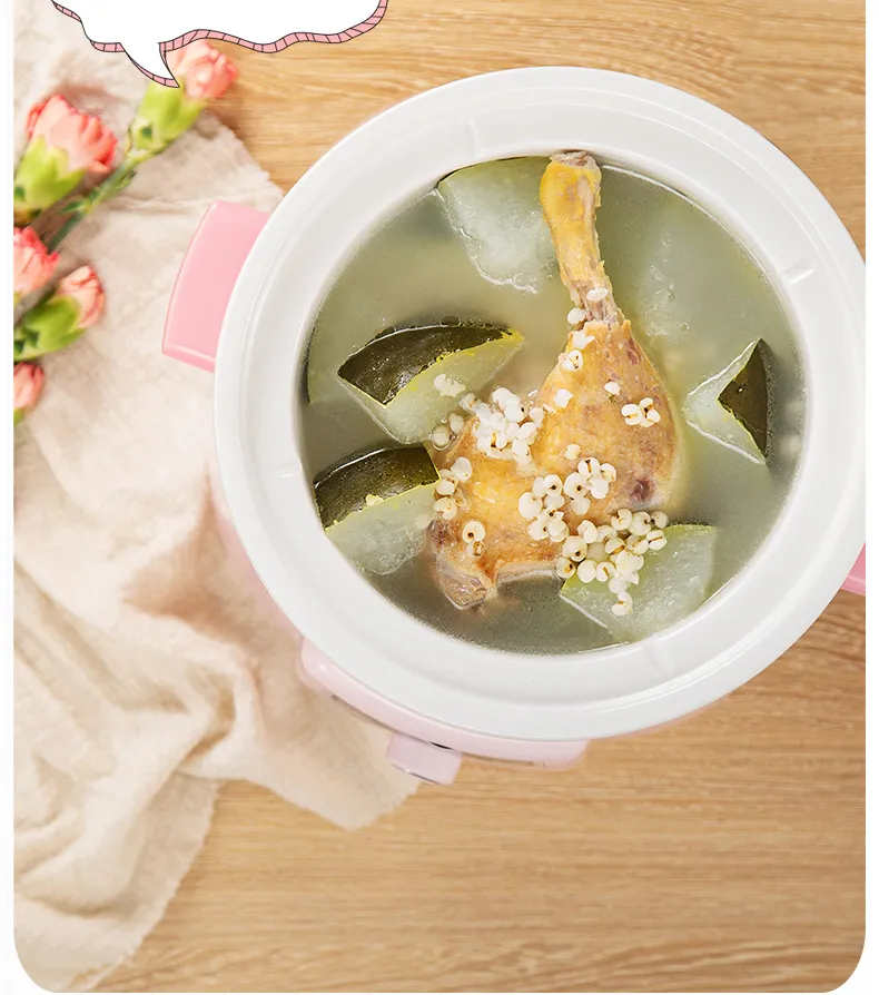 2L Automatic Baby Porridge Multicooker Mini Ceramic Electric Slow Cooker