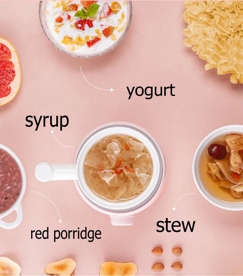 OEM Portable Mini Slow Cooker Cup Electric Tea Kettle Keep Warm Office Ceramic Stew Pot