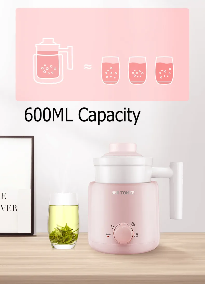Factory 0.6L Mini Household Electric Health Ceramic Stew Cup Portable Mini Stew Pot