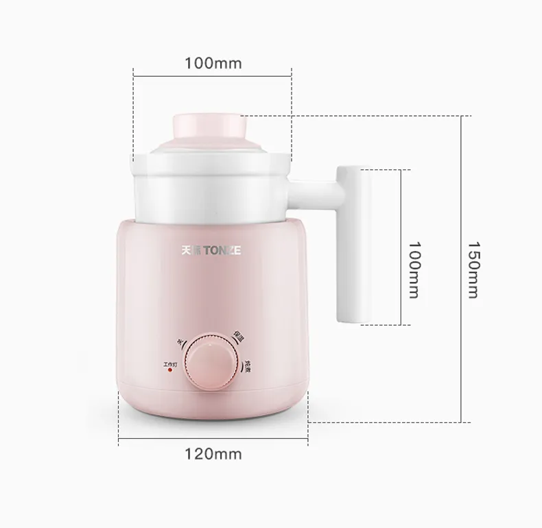 Factory 0.6L Mini Household Electric Health Ceramic Stew Cup Portable Mini Stew Pot