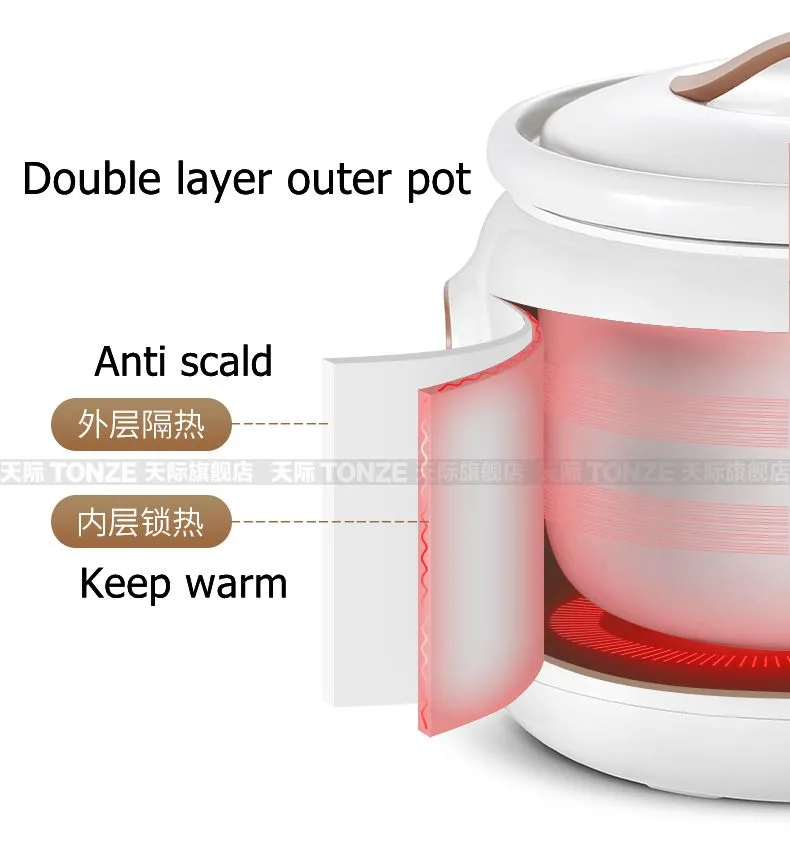 Reservation Multifunctional Ceramic Electric Stew Pot Health Cooking Porridge Slow Cooker