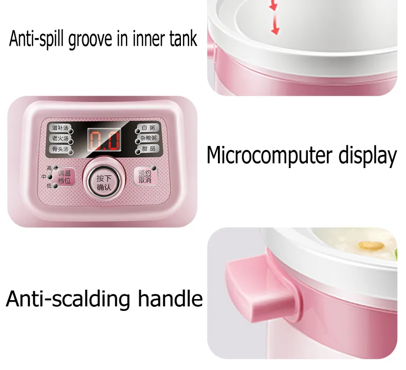 Slow Cooker with Ceramic Liner Automatic Health Soup Maker