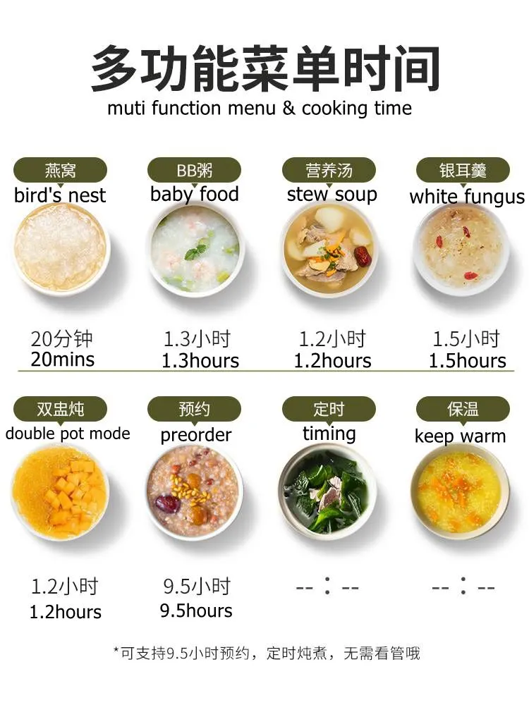 Tonze Factory Wholesale Multi Use Mini Health Cooker Glass Ceramic Pots Electric Stew Pot Slow Cooker