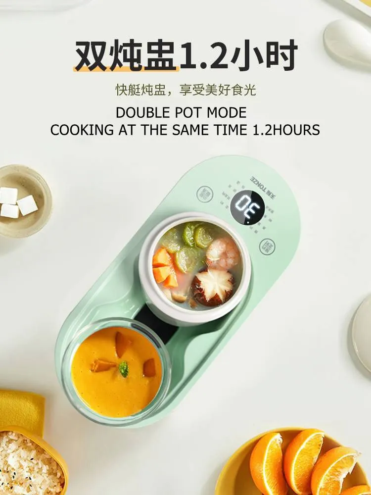 Tonze Factory Wholesale Multi Use Mini Health Cooker Glass Ceramic Pots Electric Stew Pot Slow Cooker