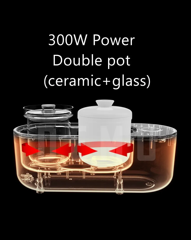 Tonze Factory Wholesale Multi Use Mini Health Cooker Glass Ceramic Pots Electric Stew Pot Slow Cooker