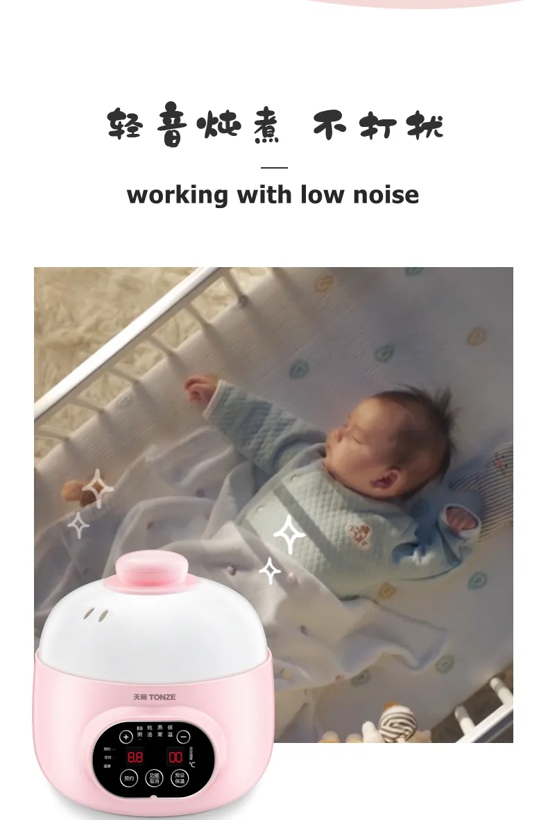 OEM Water Stewing Soup Cooker Mini Baby Food Porridge Slow Cooker