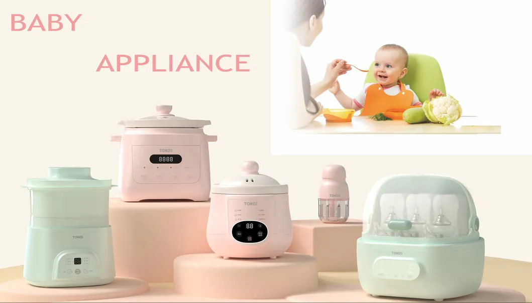1L Multifunctional Intelligent Baby Porridge Cooker Timer Reservation Ceramic Slow Cooker