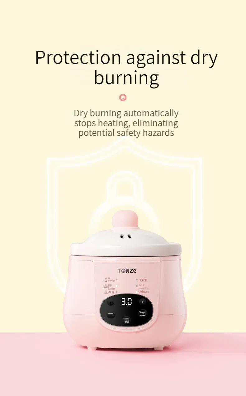 1L Multifunctional Intelligent Baby Porridge Cooker Timer Reservation Ceramic Slow Cooker