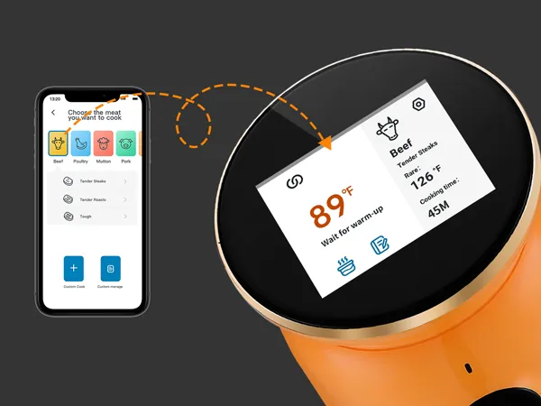 Inkbird WiFi Sous Vide Isv-101W with Color Screen Rotary Control Smart Slow Cooker