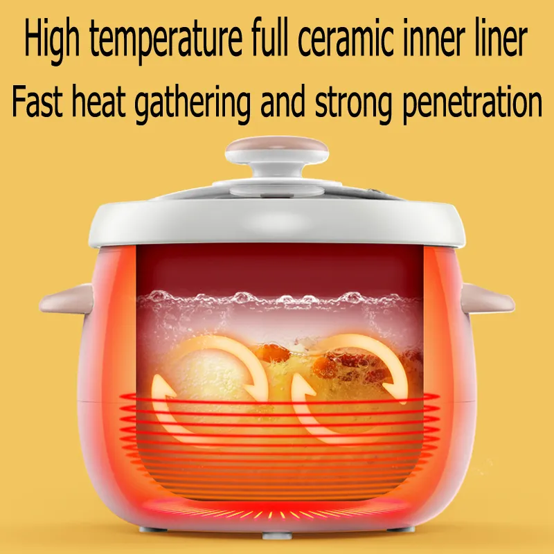 1.5 Intelligent Reservation Electric Ceramic Pot Multifunctional Slow Cooker