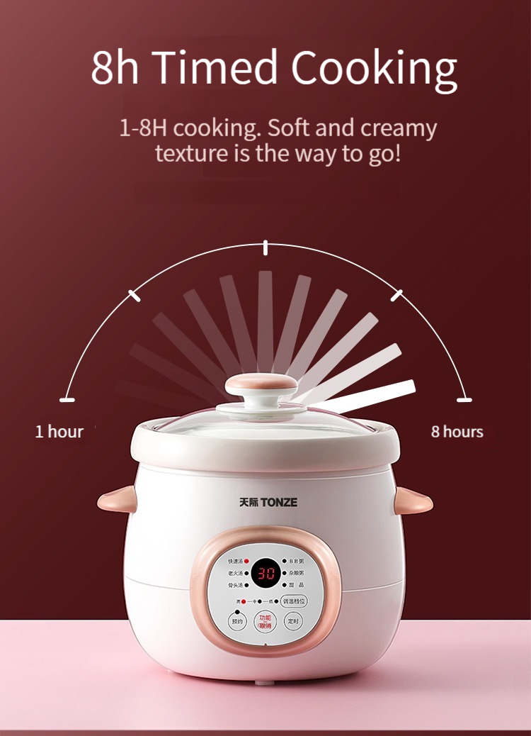 1.5 Intelligent Reservation Electric Ceramic Pot Multifunctional Slow Cooker