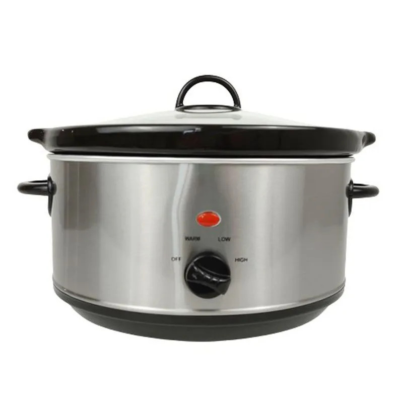 Kitchenware CB CE Rohs Stainless Steel Housing 3.5L 4.0L Slow Rice Cooker with Removable Ceramic Pot