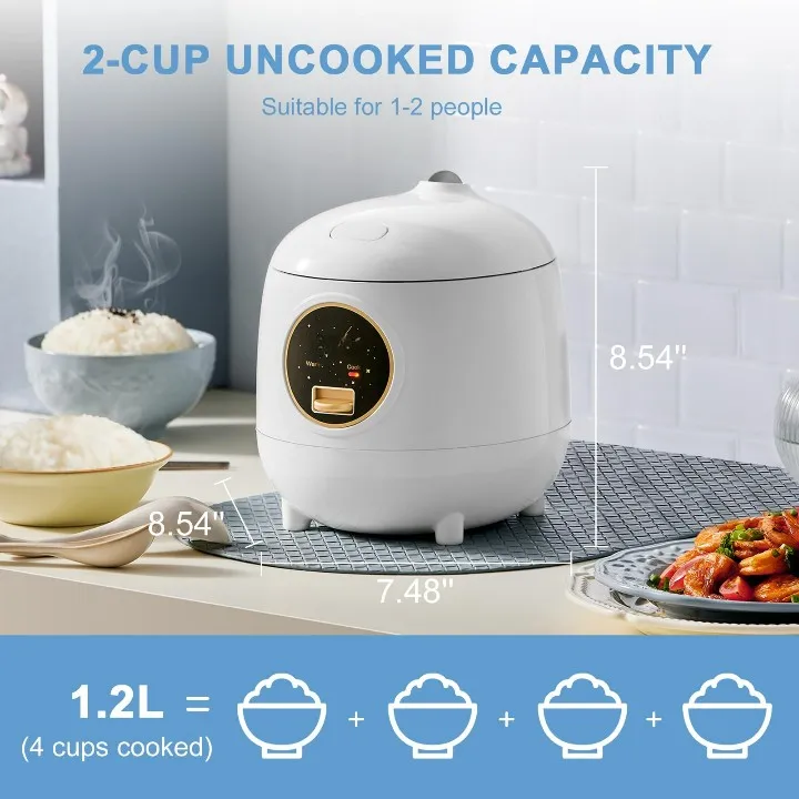 Wholesale ODM New 2023 2 Cups Portable Non-Stick Mini Travel Rice Cooker