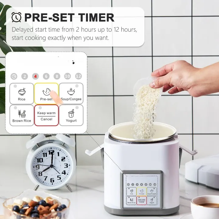 Wholesale Custom ODM Mini 2.5 Cups Portable Travel Ceramic Rice Cooker