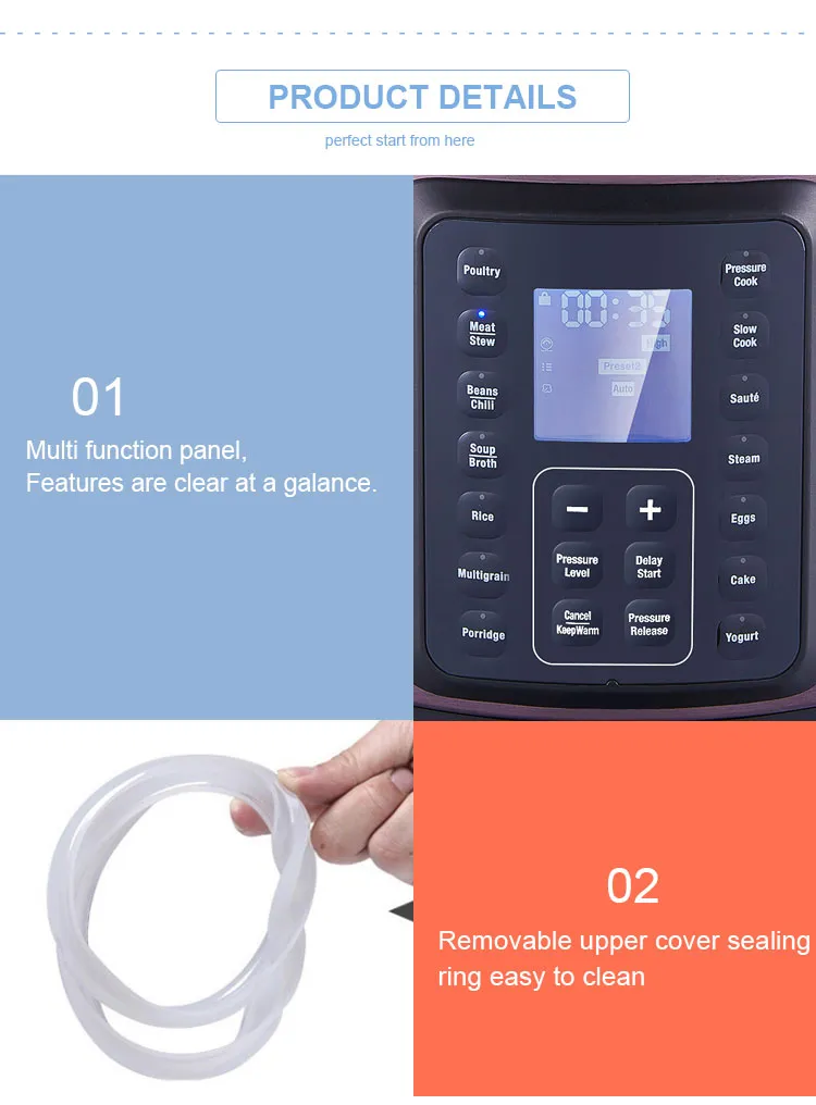 6 Liter Electric Rice Cooker 9 In1 Rice Cooker Pressure Cooker Pot