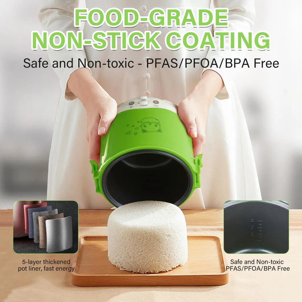 Wholesale Customized Logo Mini Travel 1L Auto Keep Warm White Rice Cooker