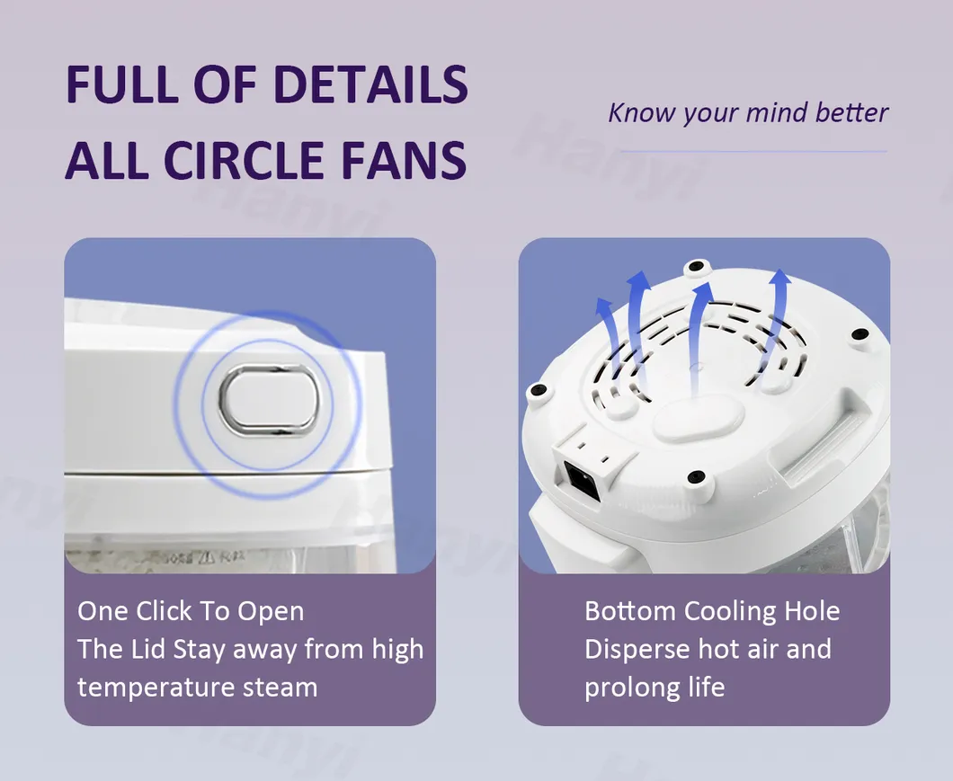 3L 600W Healthy Easy to Use Slow Cooker Steam Glass Rice Cooker