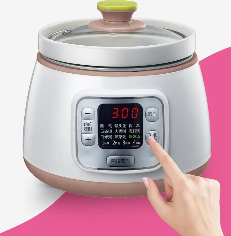 Factory Hot Sale Electric Baby Food Maker Infant Slow Cooker for Nutrient Soup Porridge