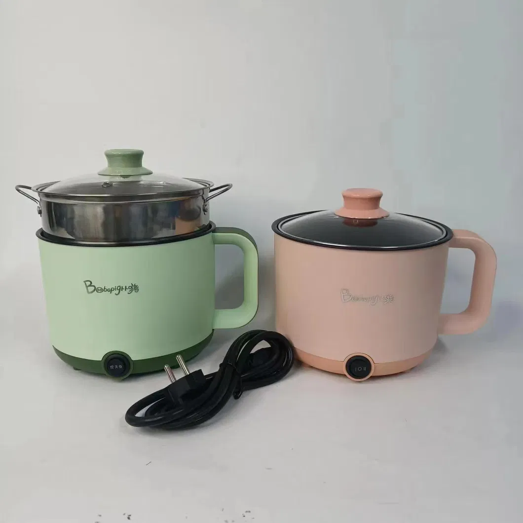 Pink Mini Non-Stick Hot Pot Students Dormitory Cooking Cooker