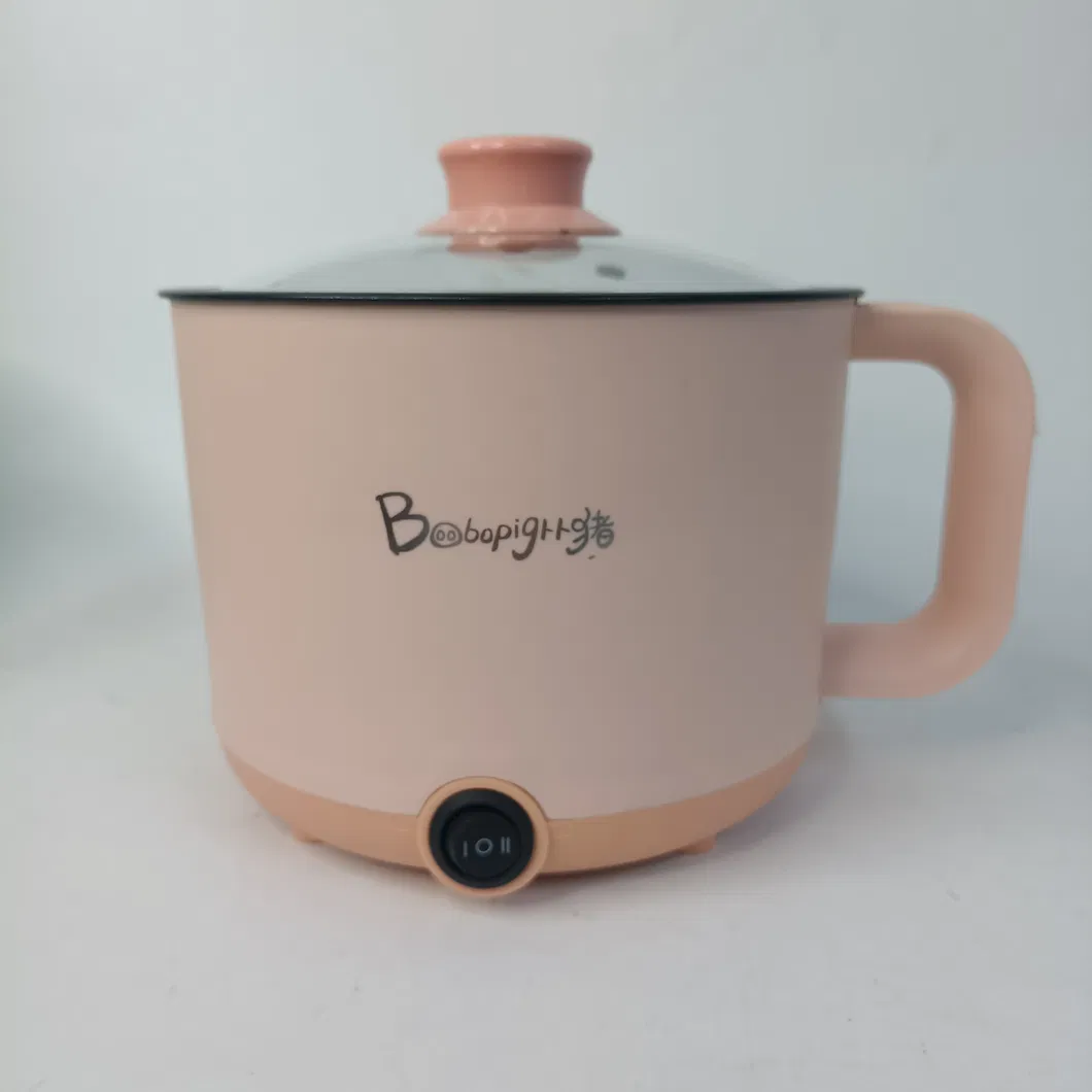 Pink Mini Non-Stick Hot Pot Students Dormitory Cooking Cooker